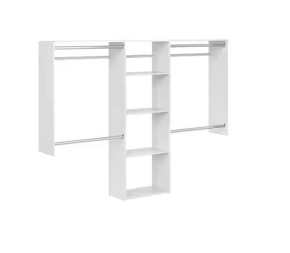 Flooring & Rugs - Closet Evolution 60-96in White Wood Closet System, Unique Loom, HDC, MSI, Daltile - Est Retail $1,152