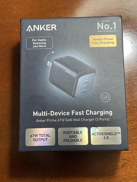 Anker Prime 67W GaN Wall Charger (3 Ports). Apple, Samsung & More MSRP 19,496