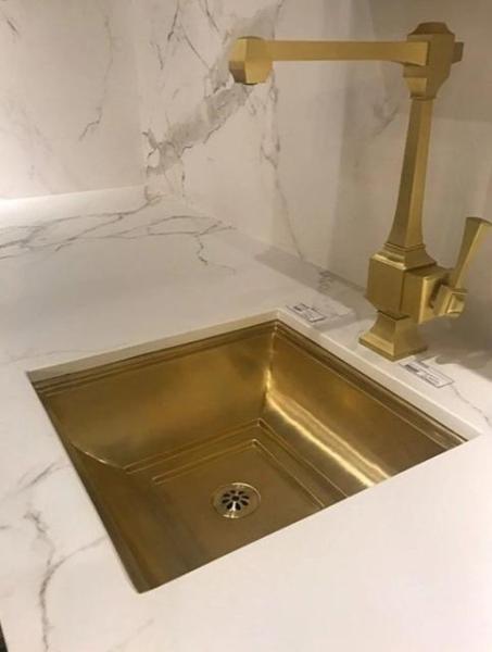 Linkasink B043 PB - Bathroom Sink, Rohl AC7X-TCB - Tub Filler Faucet - MSRP $9,592