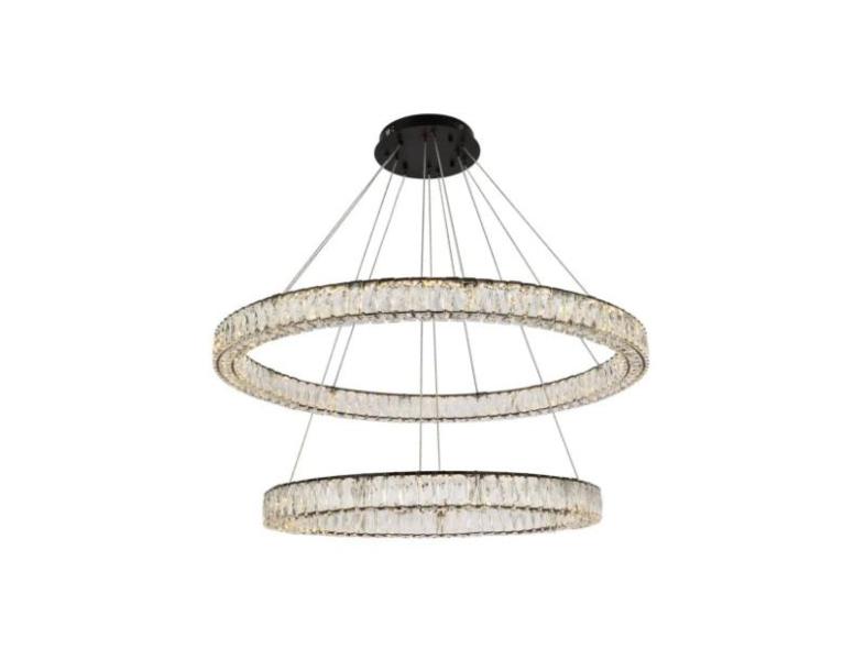 Elegant Lighting 3503D42BK - Chandelier Indoor Lighting, Progress Lighting P400377-205 - Chandelier - MSRP $7,754
