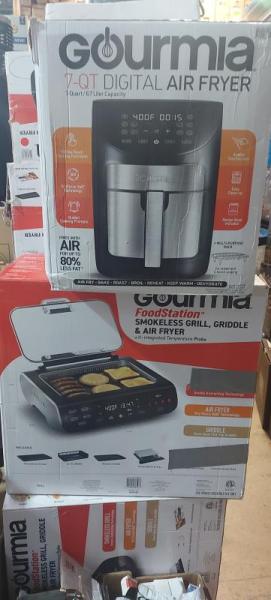 Assorted lots,25Manifested return Gourmia Air Fryer& Food station