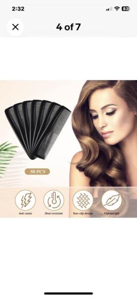 1728 5in Black Pocket Combs in Sales Counter Display