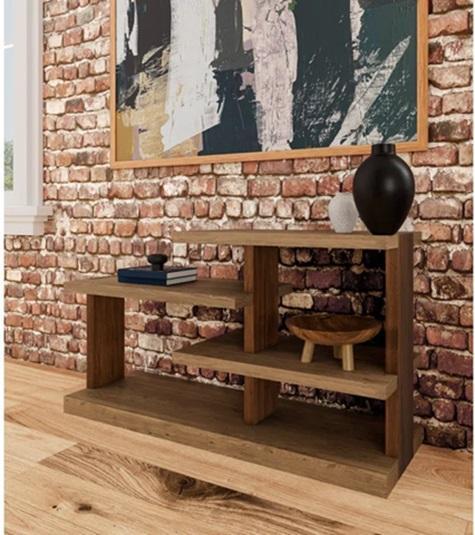 Furniture - AllModern Topeka Sofa Table, Fushimuma Rustic Brown Metal Bed Frame - MSRP $2,285