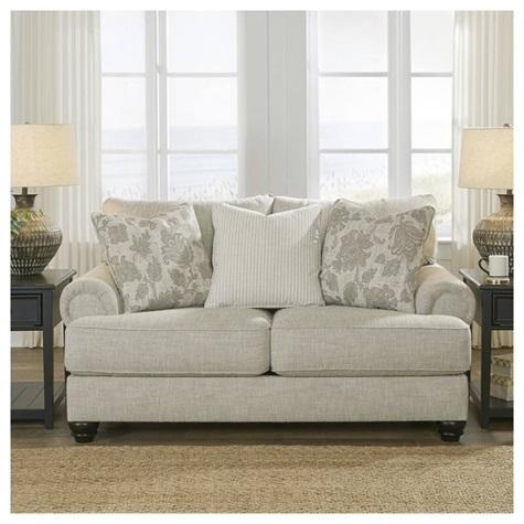 Furniture - Ebern Designs Asanti Round Arm Loveseat, Hokku Designs Alyson Farmhouse Wood Coffee Table - MSRP $2,169
