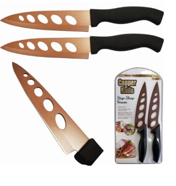 New 2-Packs of Sharp Forever Copper Kitchen Knives - MSRP $65,520