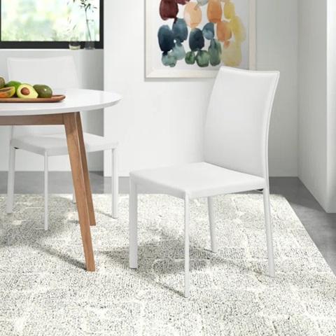 Furniture - Wade Logan Gilson Upholstered Side Chair, Latitude Run Milah Desk With Power Outlet - MSRP $4,032