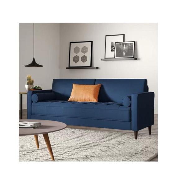 Furniture - Birch Lane Wendell Upholstered Ottoman, Mercury Row Garren Tufted Sofa - MSRP $2,786