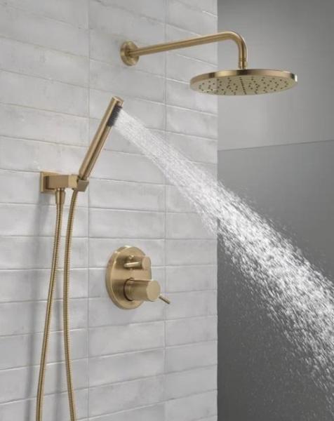 Home Improvement-  Modern Raincan Round Shower System, Nicoli Single-Function Tub Shower Faucet Set- MSRP $5,693
