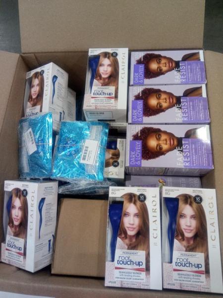 Beauty- L'Oreal Quick Blue Powder Bleach, Root Touch-Up,, Softsheen-Carson Dark and Natural 5 Min Shampoo  - MSRP $428