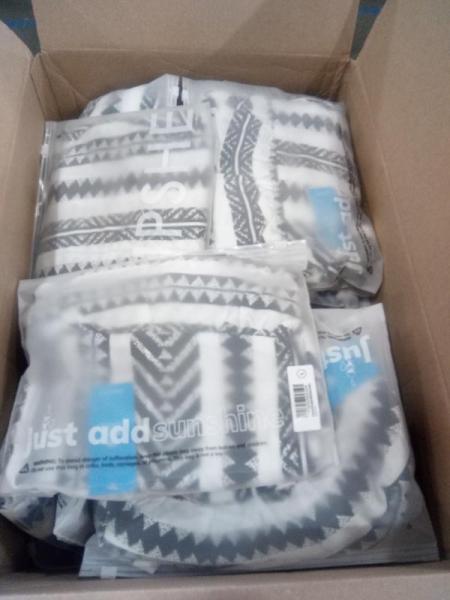 Women's Apparel- Cupshe Women's V Neck Beach Dress, Gold Contrast-Stitching Scalloped Halter Swimsuit - MSRP $1,511