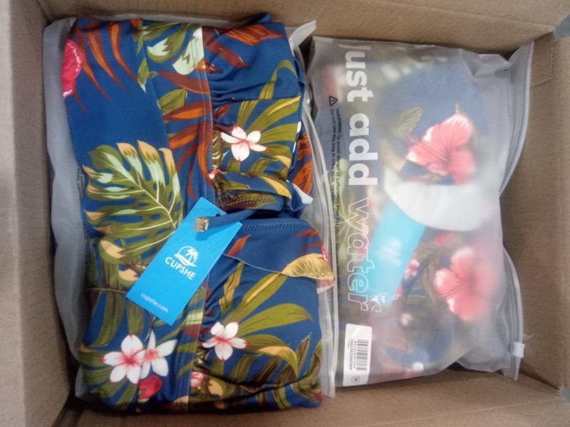 Apparel- Cupshe One Piece Swimsuit for Women Deep V Neck Ruffle Tummy Control Back Tie Bathing Suits - MSRP $539