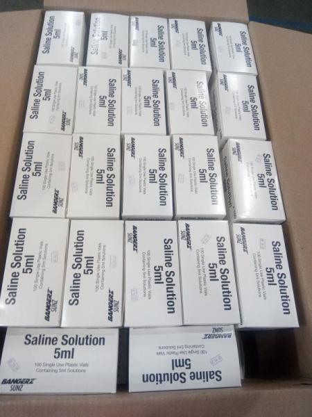 General Merchandise- Saline Solution Vials 5mL, 100 Count Portable Single-Use Drops - MSRP $1,580