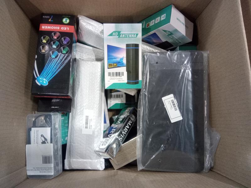 General Merch - Uorlen TV Antenna, Shea Moisture Shampoo, Mr. Shield Screen Protector - MSRP $5,253