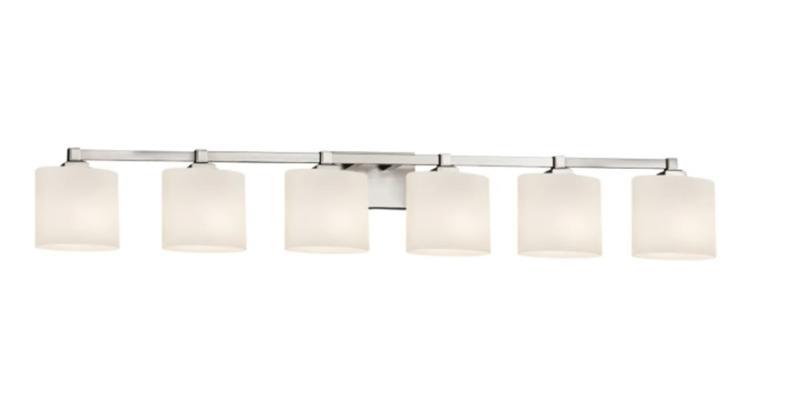 Justice Design Group FSN-8436-30-OPAL-NCKL Bathroom Vanity Light - MSRP $526