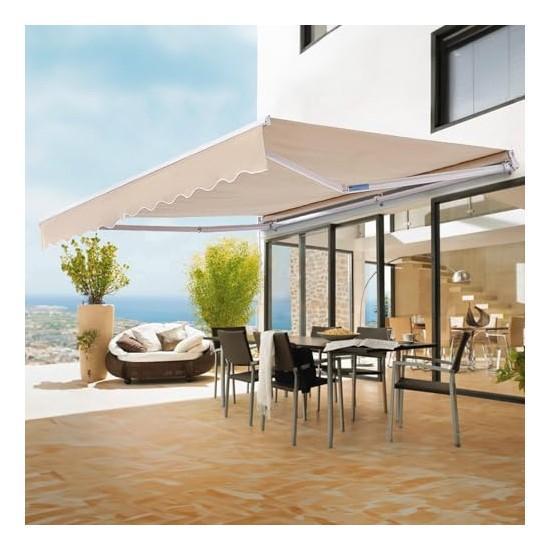 Vevor 12x10 ft Manual Retractable Patio Awning - MSRP $218