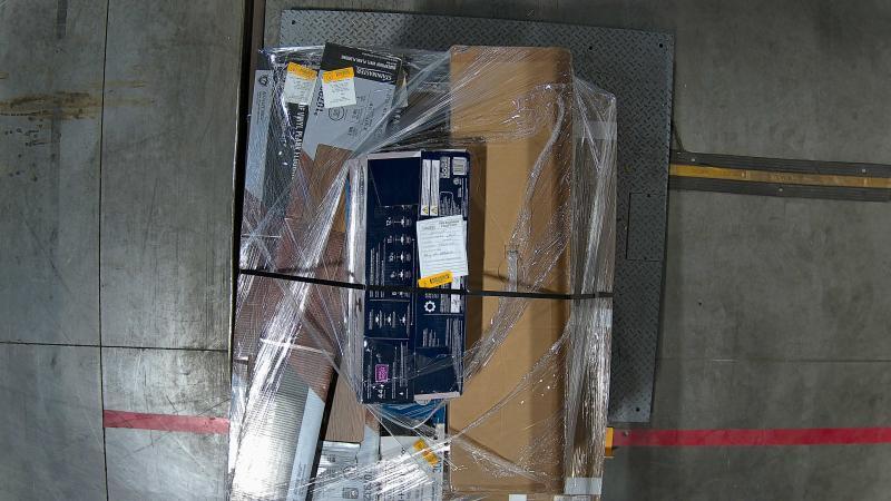 Fanimation 84in Color-Changing LED Ceiling Fan, Holiday Living 7.5ft New Kensington Pine Pre-lit Tree - MSRP $2,222