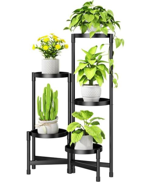 Lawn & Garden- Biciyarn Plant Stand Indoor Outdoor with Tray, 8 Inch Hummingbird Stained Glass  - MSRP $13,554
