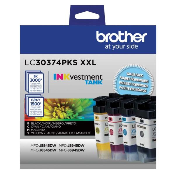 Office Product- Brother Genuine LC30374PKS, 4-Pack Super High-Yield INK, Brother NC9000W Optional Wireless- MSRP $1,713