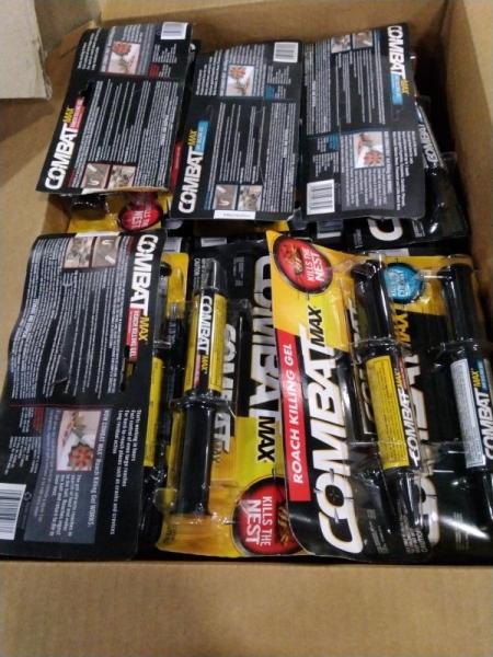 Package of Combat Max Syringe Roach Killing Gels & Max Ant Killer Syringes - MSRP $2,440