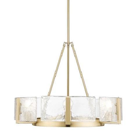 Golden Lighting 3164-6 BCB-HWG Drum Chandelier - MSRP $619