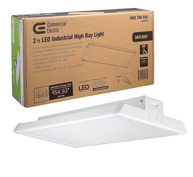 Lighting & Electrical- Commercial Electric High Bay Light, Carlon, Halex, Honeywell Home, Steel City -Est Retail $3,471