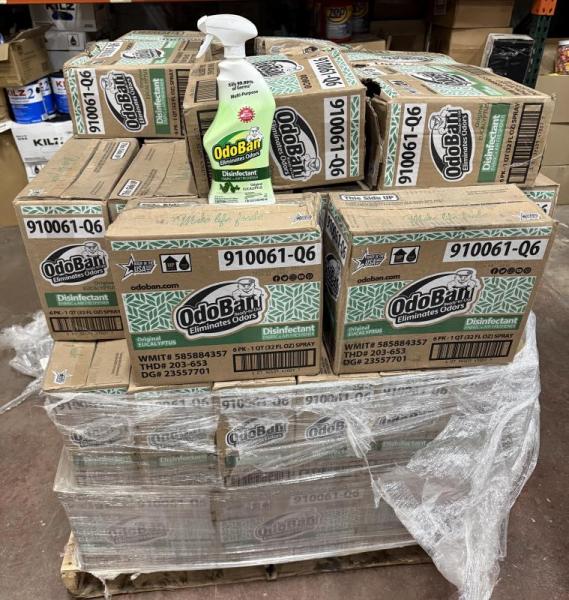 OdoBan Disinfectant Fabric & Air Freshener, Eucalyptus Scent, 32 Oz