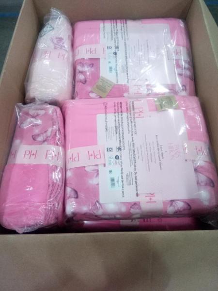 General Merchandise- Paris Hilton Luxe Plush Oversized Reversible Butterflies Pink Throw, for Adults and  - MSRP $124