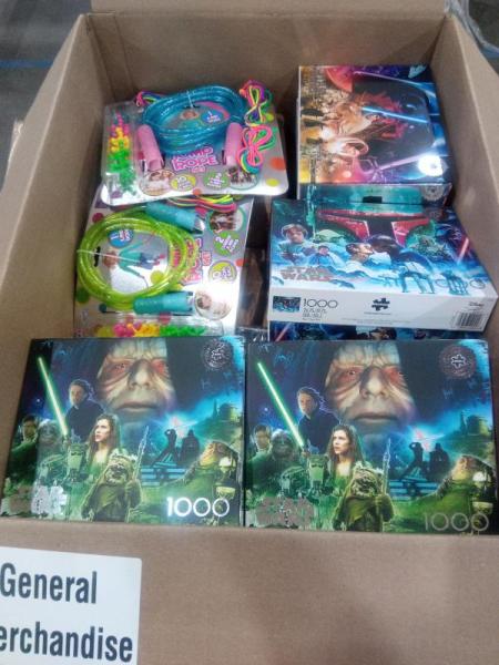 General Merchandise- Goofy Foot Designs Jump Rope, Jurassic World Stationery Bundle, Buffalo Games Puzzle- MSRP $445