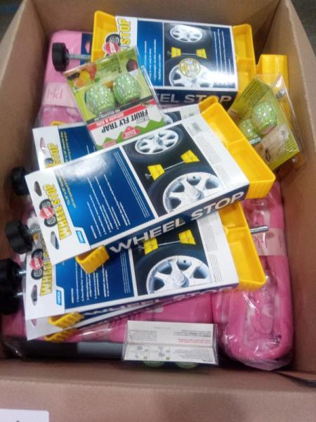 General Merchandise- Camco RV Wheel Stop, Paris Hilton Pink Throw, HoMedics Foot Spa  - MSRP $372