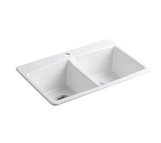 Kohler K-5846-1-0 Cast-Iron Kitchen Sink - MSRP $621