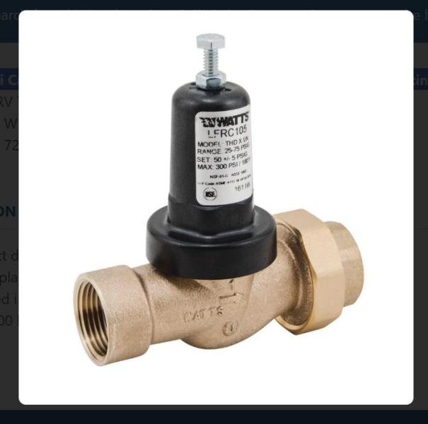Watts 1" Pressure Reducing Valves - MSRP $1,744