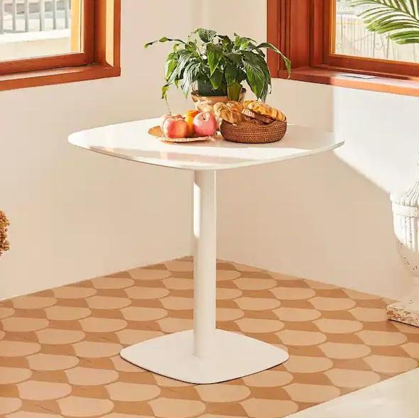 Pallet of Merra Modern White Wood Top 31.5in Pedestal Square Dining Tables - Est Retail $913