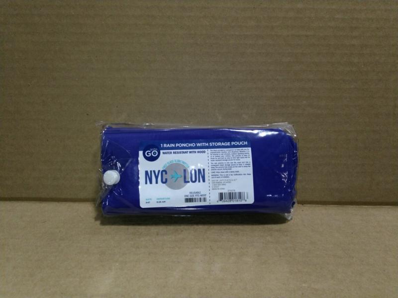 Bed Bath and Home - Gotta Go Reusable Rain Poncho with PVC Storage Pouch - MSRP $20,498