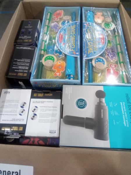 General Merchandise- Melissa & Doug Toy Rods, Hot Tools Pro Signature, HoMedics Electric Power Massager  - MSRP $748