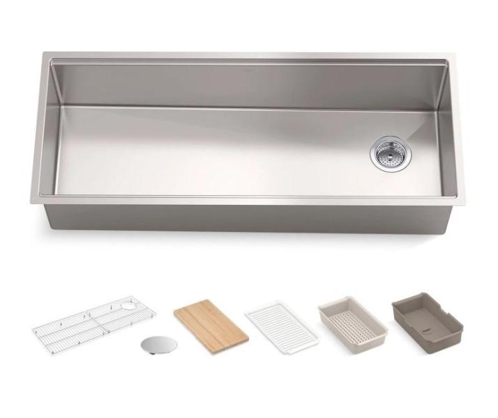 Kohler K-33665-PC-NA - Kitchen Sink, Kichler 44014BK - Chandeliers Indoor Lighting - MSRP $3,864