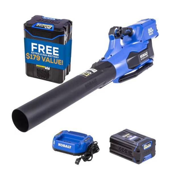 General Merchandise- KOBALT 80V BLOWER GEN2, 6-Gallon Portable Electric 150 PSI Pancake Air Compressor  - MSRP $3,739