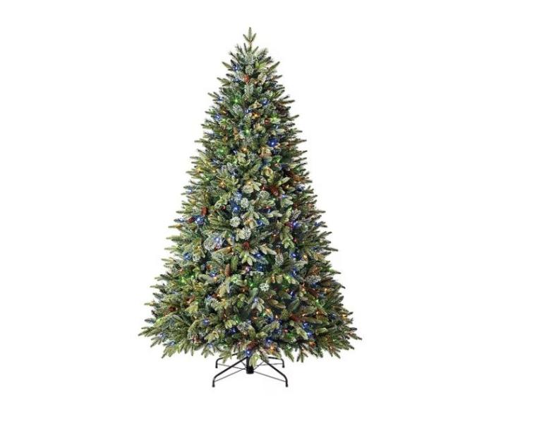 General Merchandise- Hayden 7.5-ft Hayden pine Pre-lit Artificial Christmas Tree, 100-ft Plug-in Lights - MSRP $3,459
