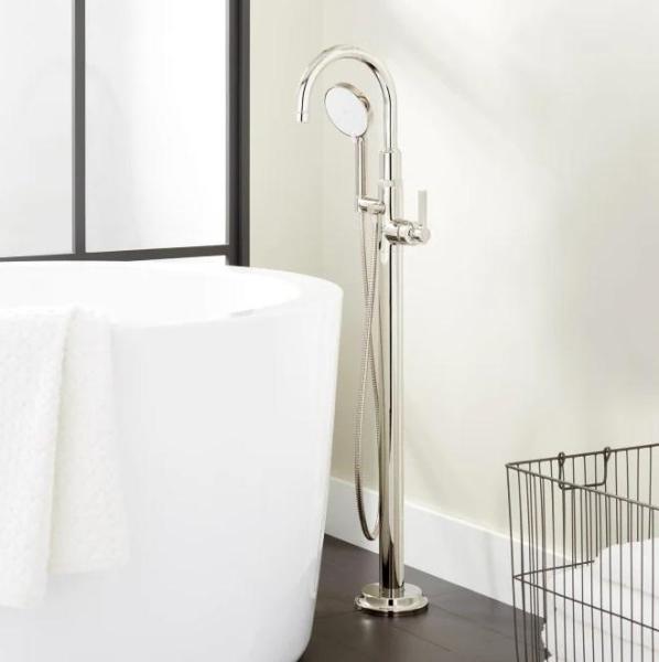 Signature Hardware SHGFFS2000GPN - Tub Filler Faucet, Delta 9659T-DST - Kitchen Faucet - MSRP $11,399