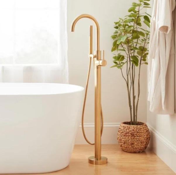 Signature Hardware SHLEFS2000GBG - Tub Filler Faucet, 62525LF-PN - Kitchen Faucet- MSRP $9,570