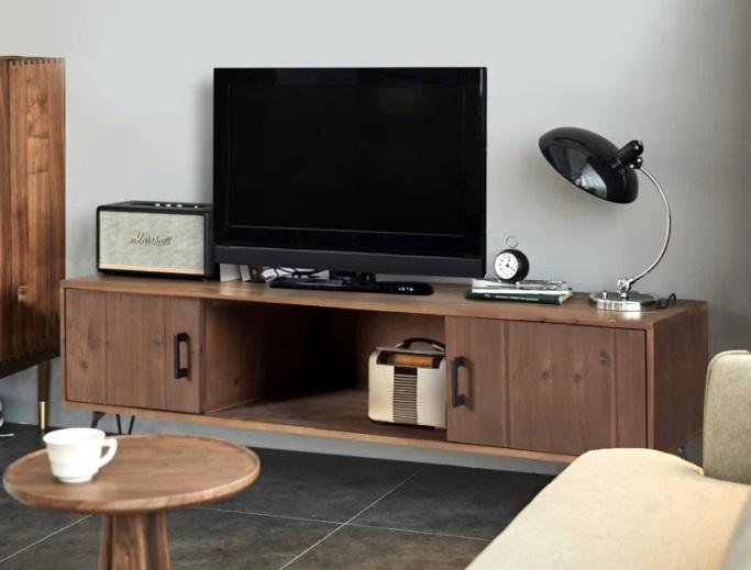 Furniture - Industrial Style Reclaimed Wood Media TV Stand, Teddy Dining Chairs - MSRP $1,377