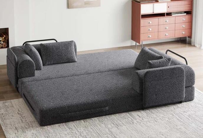 Furniture -78-Inch King-Size Convertible Sleeper Sofa Bed, Charitini Big & Tall Removable Wide Swivel - MSRP $1,582
