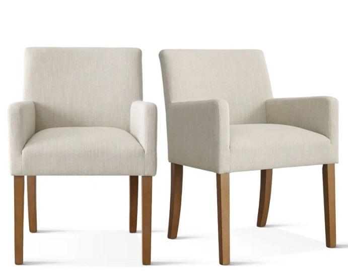 Furniture -20.5'' Seat Height Linen Upholstered Solid Wood Dining, Heffington 4-Seater Modular Sofa - MSRP $1,419