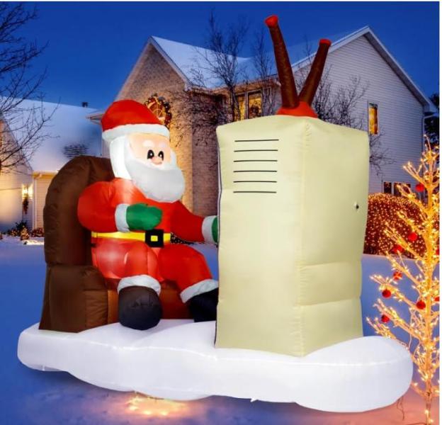Home- Christmas Inflatable Outdoor Decoration 6FT Inflatable Christmas Decorations Blow Up Yard - MSRP $9,935