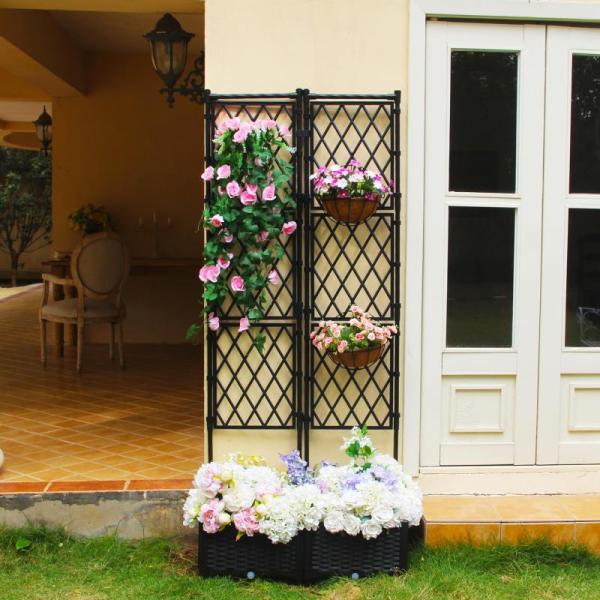 Lawn & Garden - SCENDOR Planter with Trellis, Grass Wall Panels - MSRP $1,749