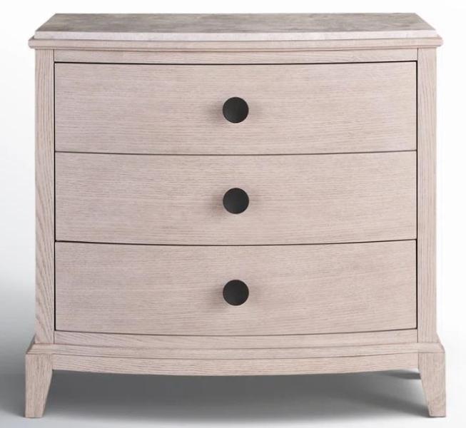 Furniture- Nadine Nightstand, Frida Solid Wood Platform Bed with Headboard - MSRP $2,528