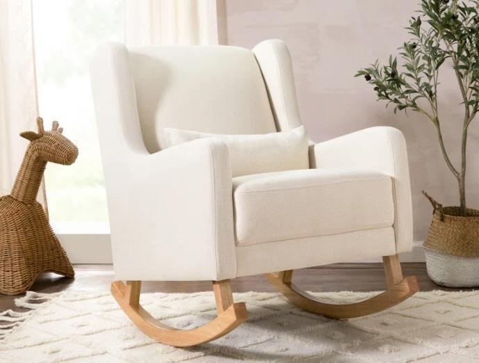 Furniture- Kai Rocking Chair, Arch Metal Framed Storage Medicine Cabinet With Beveled Mirror - MSRP $2,163