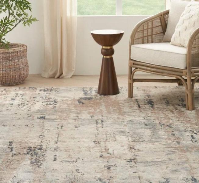 Furniture- Abstact Cream Area Rug, Bipin Hand Tufted Wool Abstract Rug - MSRP $4,323