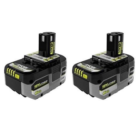 Ryobi ONE+ HP 18V HIGH PERFORMANCE Lithium-Ion 6.0 Ah Battery (2-Pack) - MSRP $149