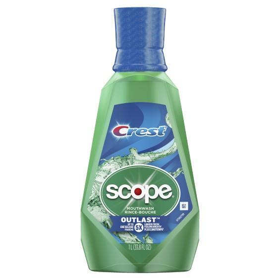 Health and Beauty - Crest Scope Outlast Mouthwash Fresh Mint - MSRP $88