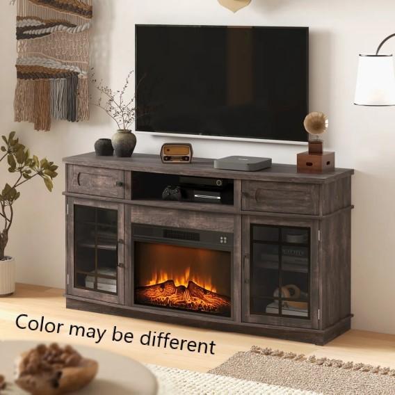 Furniture - Wrought Studio Fireplace TV Stand, Marnae Nightstand Set, Lila Swivel Rocker Recliner - MSRP $2,709